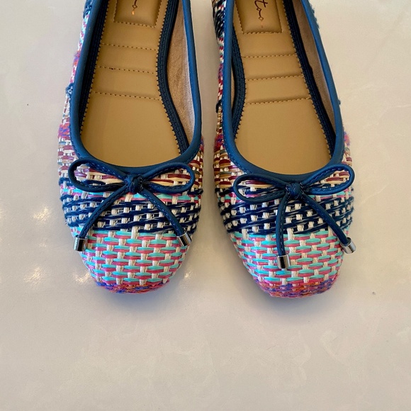ME TOO ORIGINALS Saylor Flat in Blue Multi Raffia - Size 8 - NWT New - Picture 5 of 8